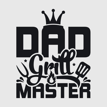 Dad Grill Master | Grill Master | BBQ | Grill | Fathers Day | Grilling | Barbecue | Dad | Funny Quotes | Typography Design