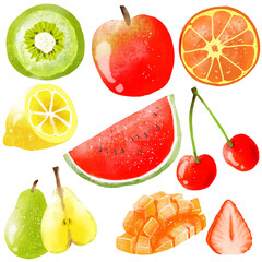 cute and delicious fruit illustration 