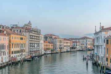 Obraz na płótnie Canvas Italy, Venice. Grand Canal from Academia Bridge
