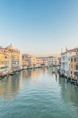 Fototapeta na wymiar Italy, Venice. Grand Canal from Academia Bridge