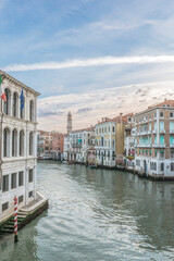 Italy, Venice. Grand Canal from Rialto Bridge