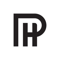 Letter PH initial logo template
