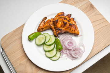 BBQ Tikka with a vegetable salad