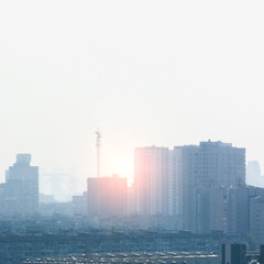Fototapeta na wymiar View of industrial city