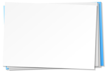 Blank paper note template on white background