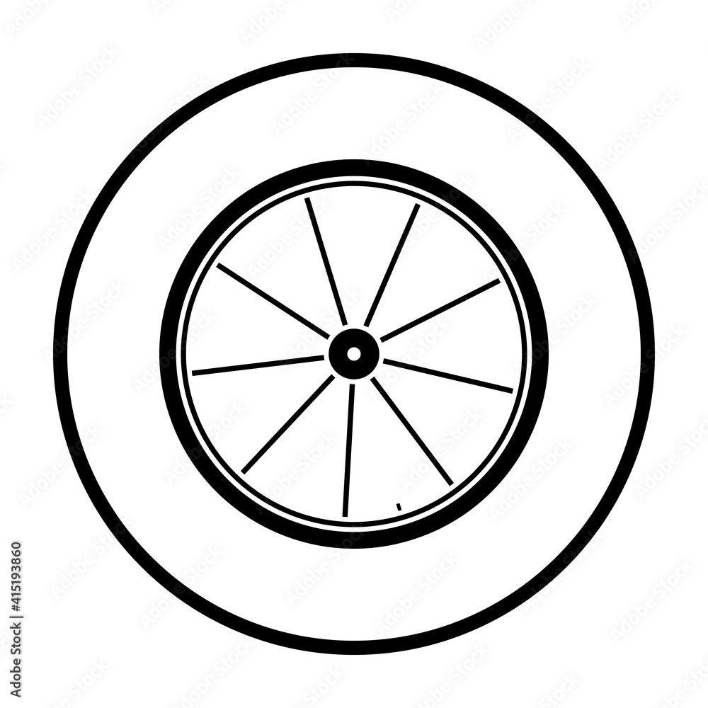 Poster bike wheel icon