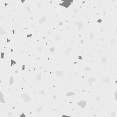 Terrazzo seamless pattern. Black and white classic
