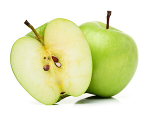 two apples isolated on white