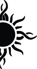 sun logo graphic design vector