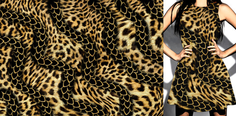 abstract leopard print 