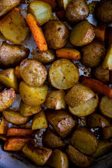 Patatos with carrot. Delicious food