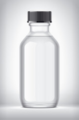 Pharmaceutical bottle on background. 