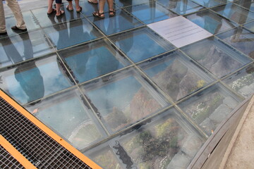 glass floor of the cliff at Cabo Girao Madeira