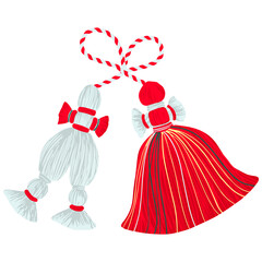 Bulgarian traditional martenitsa dolls design