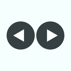 Play button icon in trendy flat style isolated on grey background. Play symbol for your web site design, logo, app, UI. Vector illustration