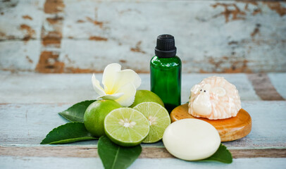 spa still life with oils