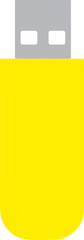 yellow usb stick flash media icon
