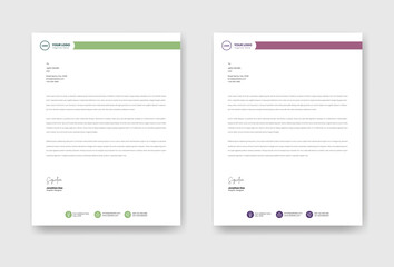 Minimal letterhead template