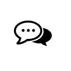 Chat speech bubble icon vector illustration