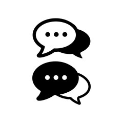 Chat speech bubble icon vector illustration