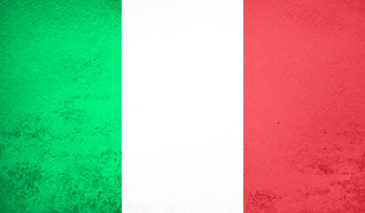 Italy, italian flag on concrete textured background