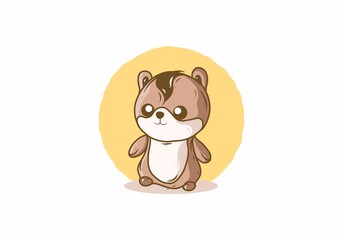 cute little squirrel illustration