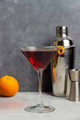 Classic Manhattan cocktail. Alcoholic beverages. Bar. Restaurant.