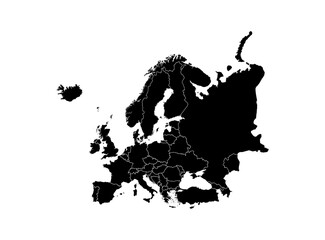 シルエットマップ「ヨーロッパ」
