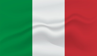 Italy, italian flag on concrete textured background