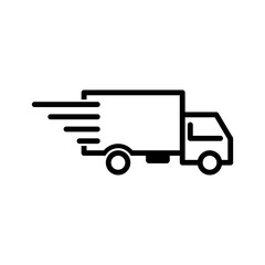 Truck delivery icon vector flat design