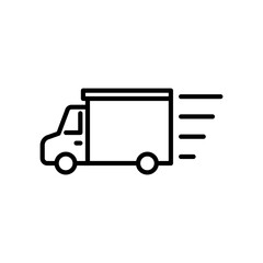 Truck delivery icon vector flat design