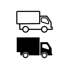 Truck delivery icon vector flat design