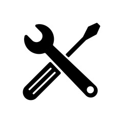Tools wrench and screwdriver icon vector