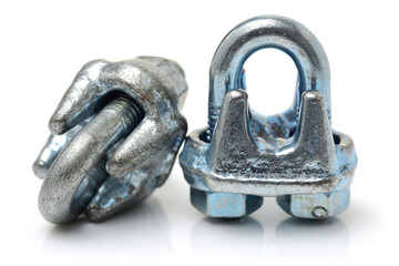  Wire grip macro on white background