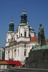 Obraz premium Prague, Czech Republic: St. Nicholas Church in the Old Town Square