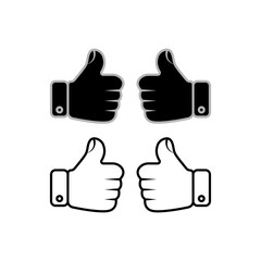 Thumb up symbol finger up icon royalty
