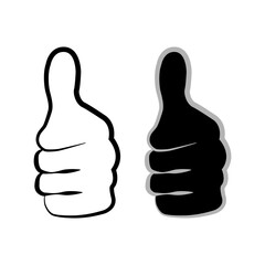 Thumb up symbol finger up icon royalty