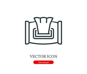 wet wipes vector icon. Editable stroke. Symbol in Line Art Style for Design, Presentation, Website or Apps Elements, Logo. Pixel vector graphics - Vector