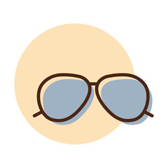 Sunglasses flat vector icon design isolated