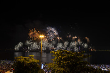 fireworks over the city