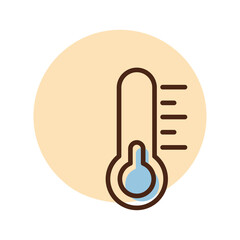 Thermometer vector icon. Weather sign