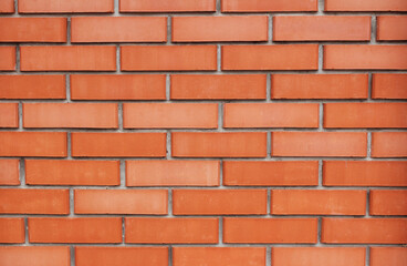 Red brick wall background texture, exterior or interior design