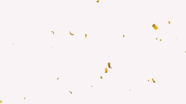 Golden Confetti Party Firecracker Explosion Isolated on a Transparent Background. 3d animation. Apple ProRes 4444 with Alpha Channel. Just put this footage over your project