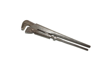 gas or pipe wrench on white background