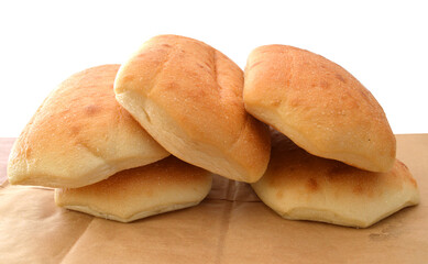 Bread buns on brown papper