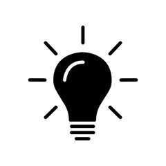 Light bulb icon in trendy flat design