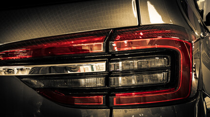 car backlight stop lamp, closeup