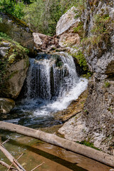 Obraz premium beautiful waterfall in the mountains