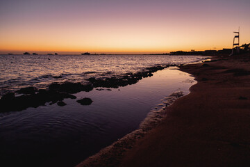 Obraz premium moment before the sunrise on the beach