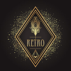 Art Deco vintage patterns and design elements. Retro party geometric background set 1920 style. Vector illustration for glamour party, thematic wedding or textile prints.